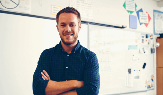 Wall Street English Employee Stood in Classroom